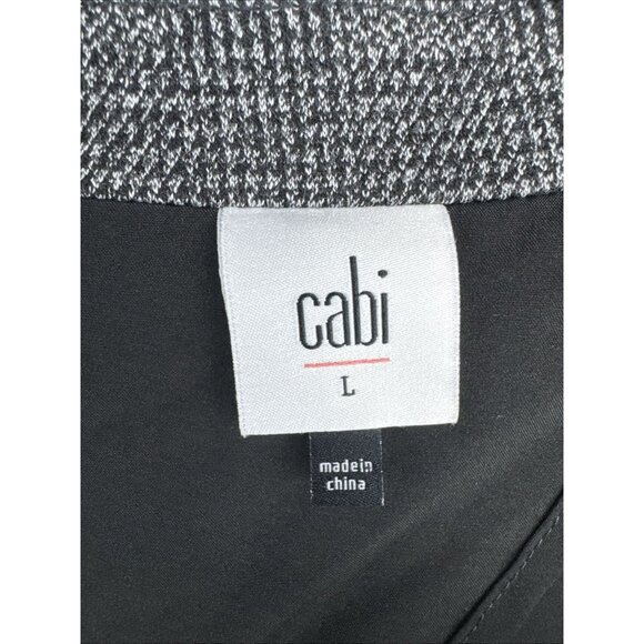 Cabi Womens Gray Black Bond Plaid Stretch Double Breasted Blazer Jacket Sz L - Picture 9 of 13